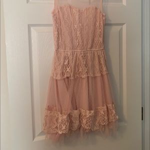 Used xs pink lace dress